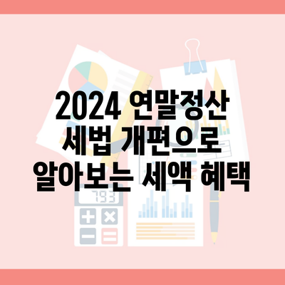 2024 연말정산 세법 개편으로 알아보는 세액 혜택