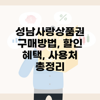 성남사랑상품권 구매방법, 할인 혜택, 사용처 총정리