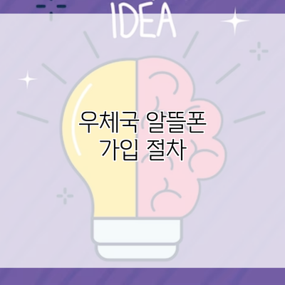 우체국 알뜰폰 가입 절차