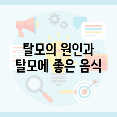 탈모의 원인과 탈모에 좋은 음식