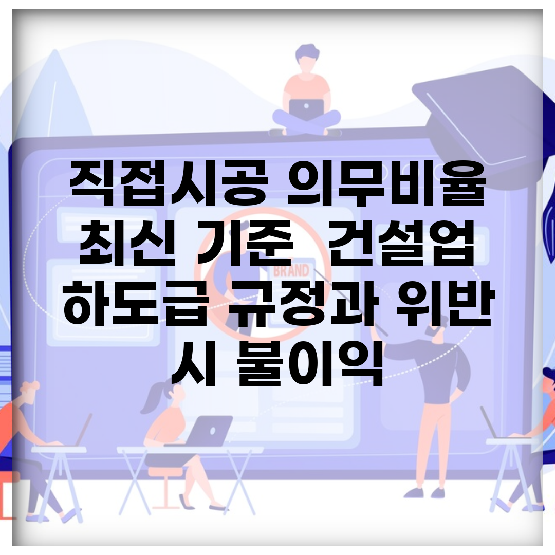 직접시공 의무비율 최신 기준 | 건설업 하도급 규정과 위반 시 불이익