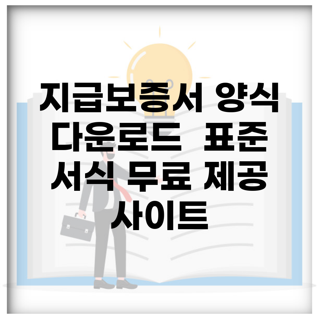 지급보증서 양식 다운로드 | 표준 서식 무료 제공 사이트