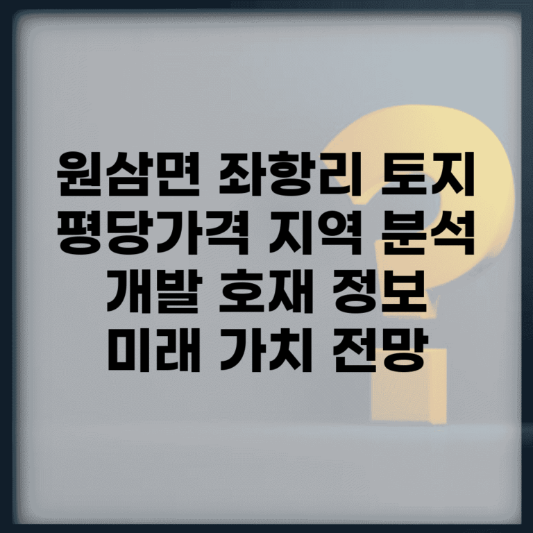 원삼면 좌항리 토지 평당가격 지역 분석 | 개발 호재 정보 | 미래 가치 전망