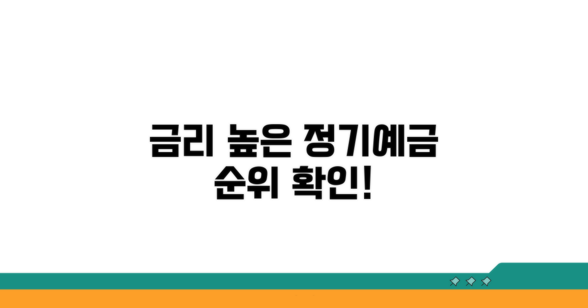 정기예금 금리 순위 확인하기