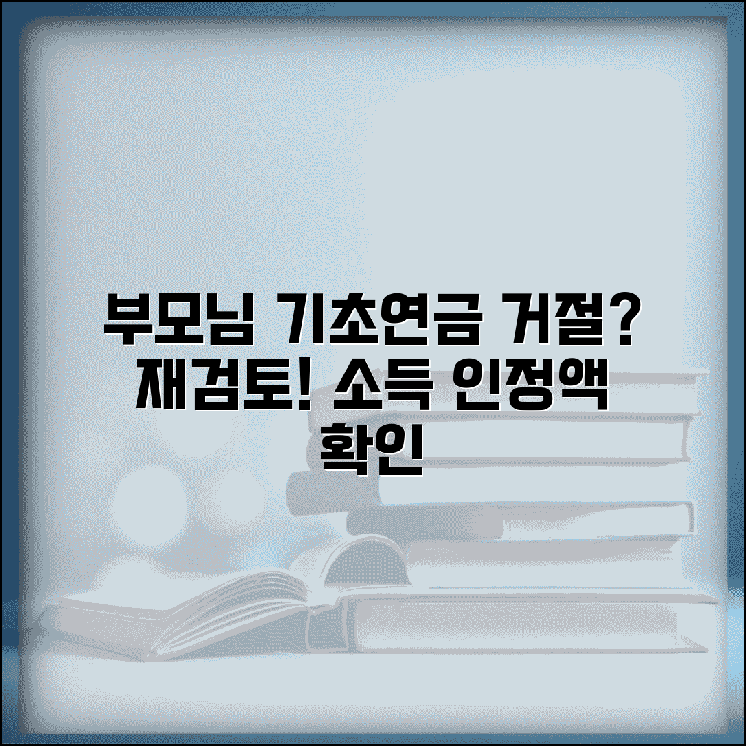 부모님 기초연금 신청 거절됐을때 | 소득인정액 계산 재검토