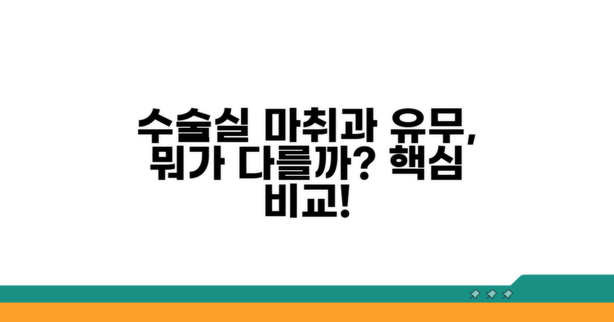 수술실, 마취과 유무 차이 분석