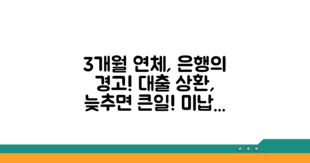 3개월 연체 시 은행의 조치