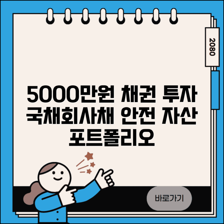 5000만원 채권 투자 | 국채 회사채 투자 | 안전 자산 포트폴리오