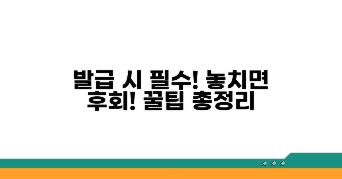 발급 시 꼭 알아둘 주의사항
