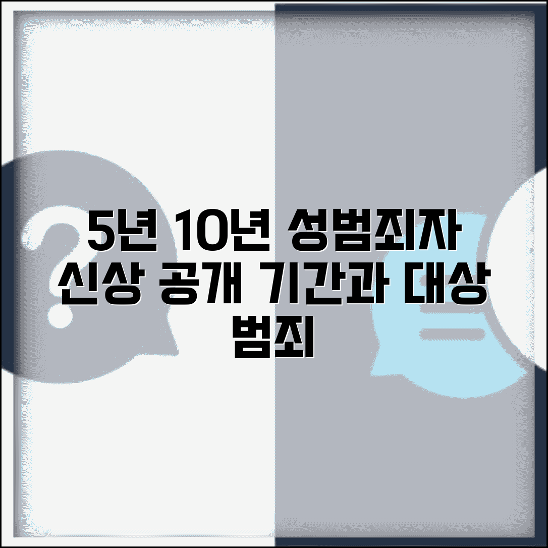 신상공개 5년 10년 | 성범죄자 신상정보 공개 기간과 대상 범죄