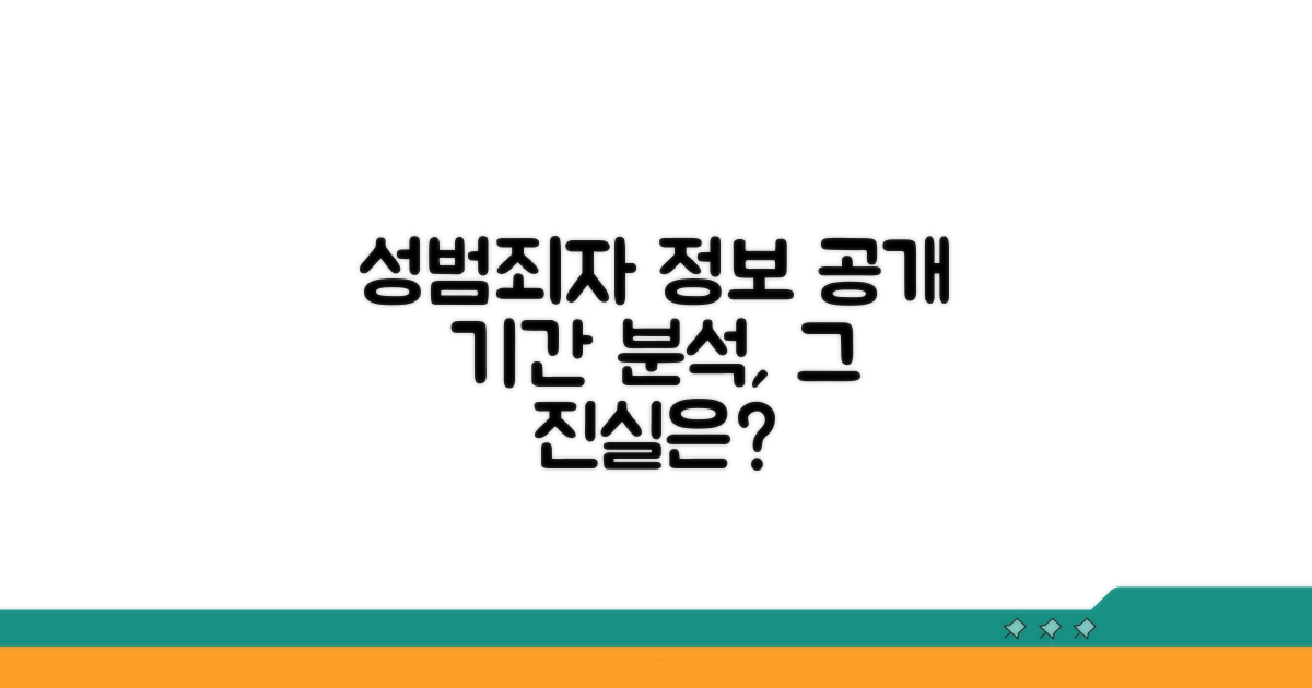 성범죄자 신상정보 공개 기간 분석