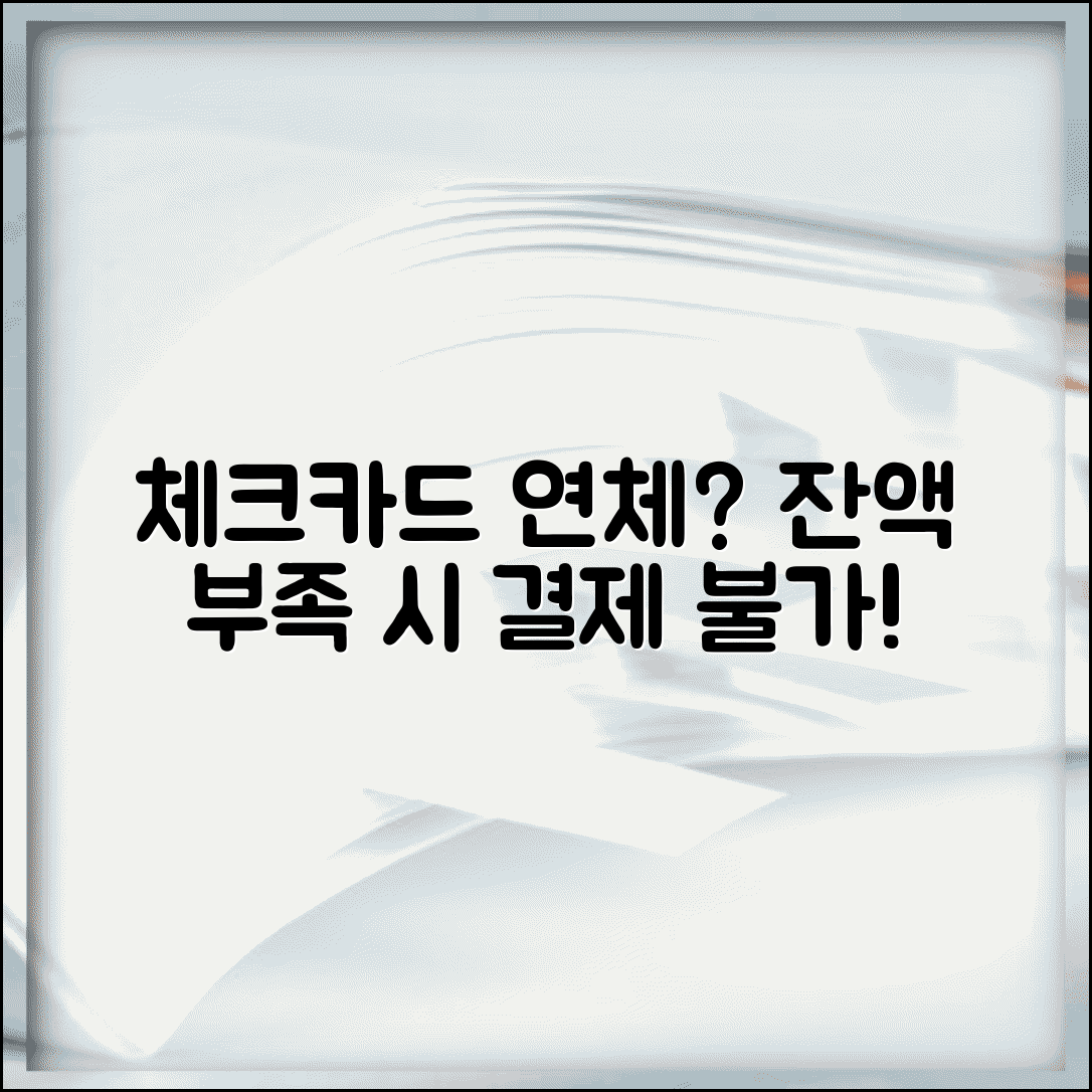 체크카드 연체 불가능 | 체크카드 잔액 부족시 결제 불가와 마이너스 통장 연동