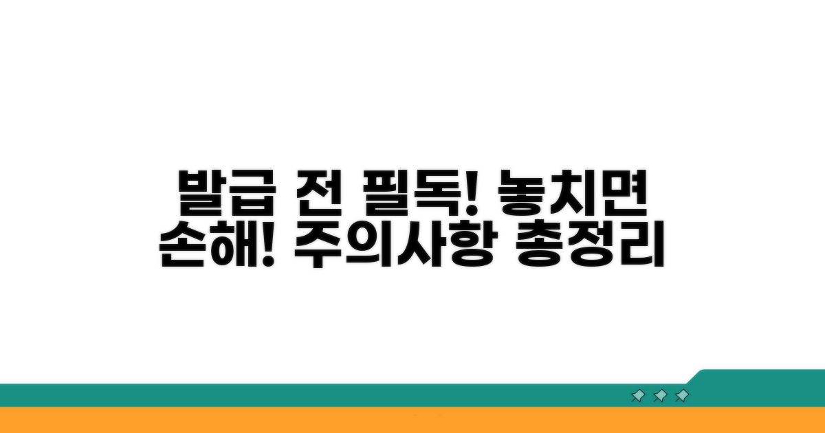 발급 시 주의해야 할 점은?