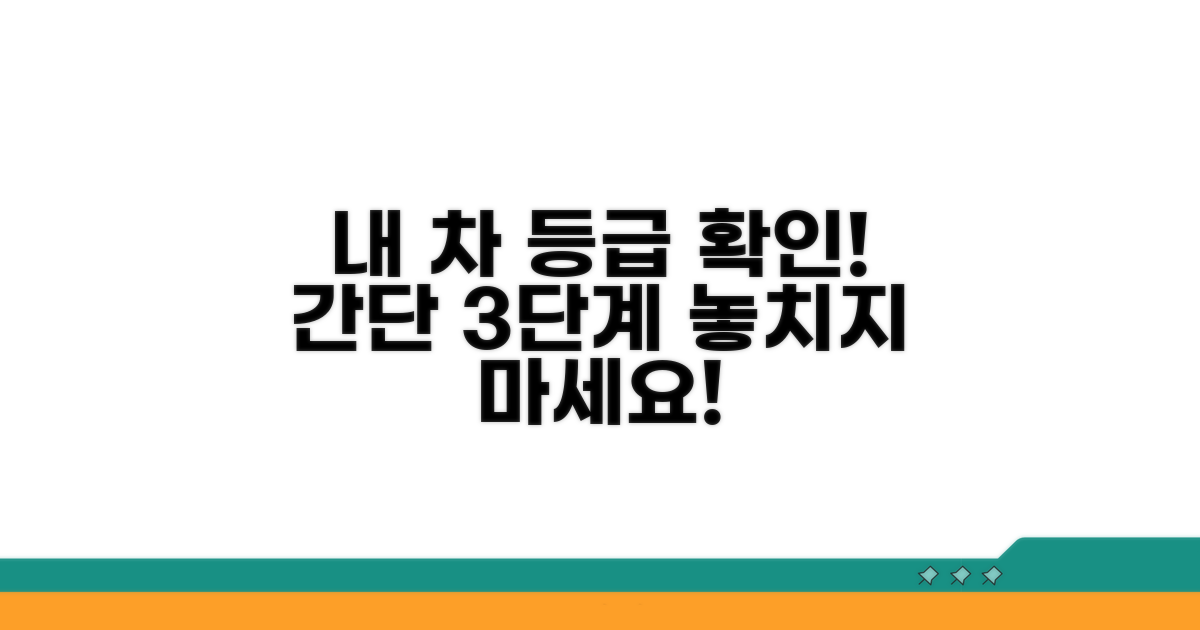 나의 차량 등급 확인하는 방법