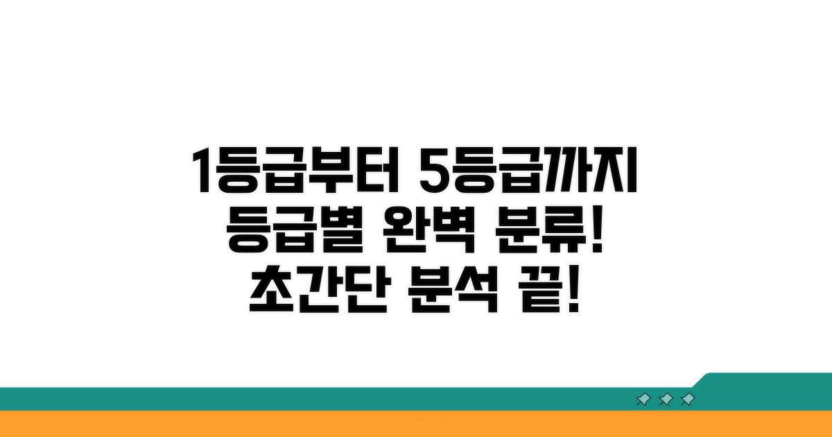 1등급부터 5등급까지 쉬운 분류