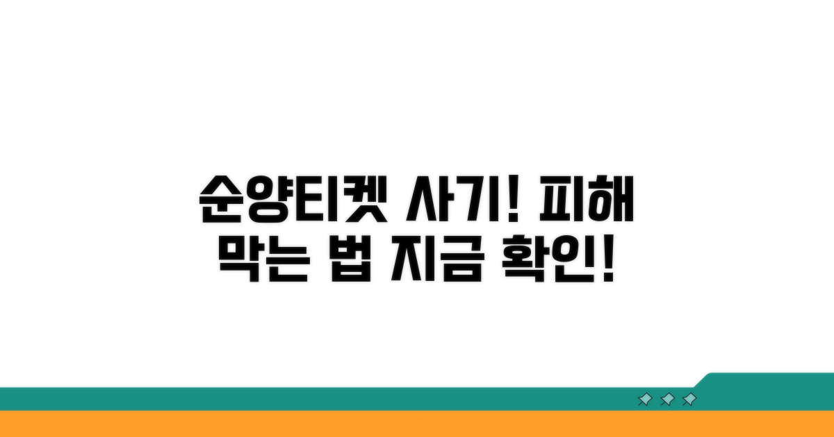 순양티켓 사기 위험 분석