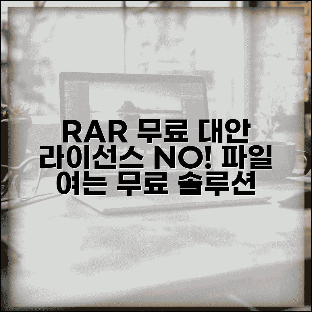 RAR 압축풀기 프로그램 무료 대안 | 라이선스 비용 없이 RAR 파일 여는 무료 솔루션