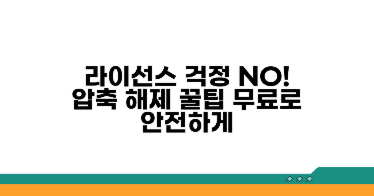 라이선스 걱정 없는 압축 해제 방법