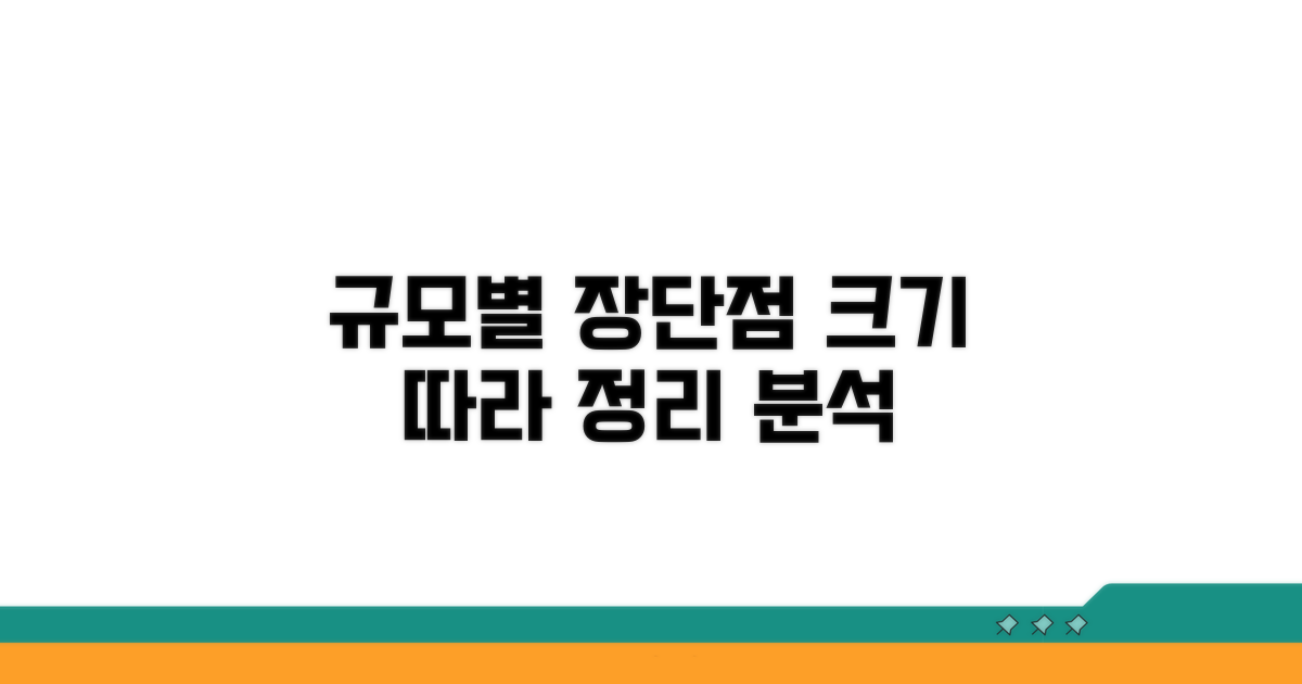 규모별 장점과 단점 분석