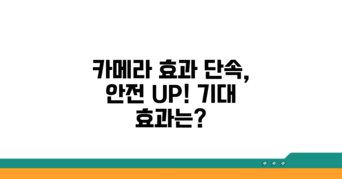 단속카메라 설치 효과와 기대 효과