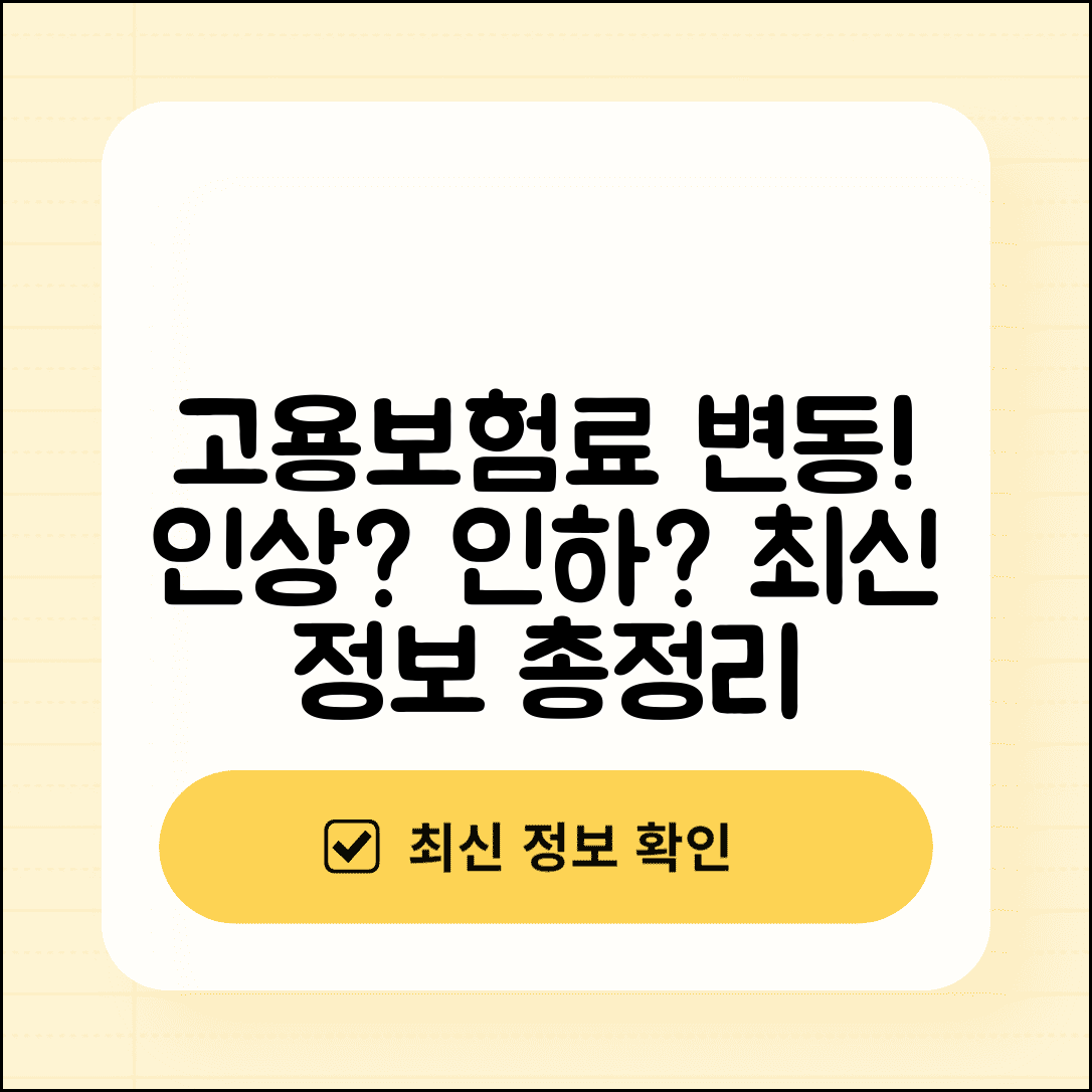 고용보험 요율 변경 소식 | 보험료 인상 인하 최신 정보