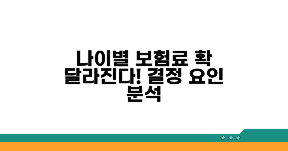 나이별 보험료 차이와 결정 요인