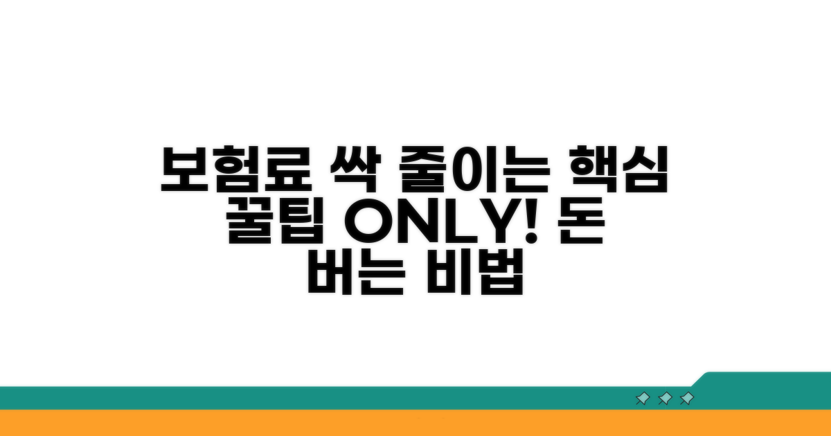 보험료 절약하는 꿀팁 총정리
