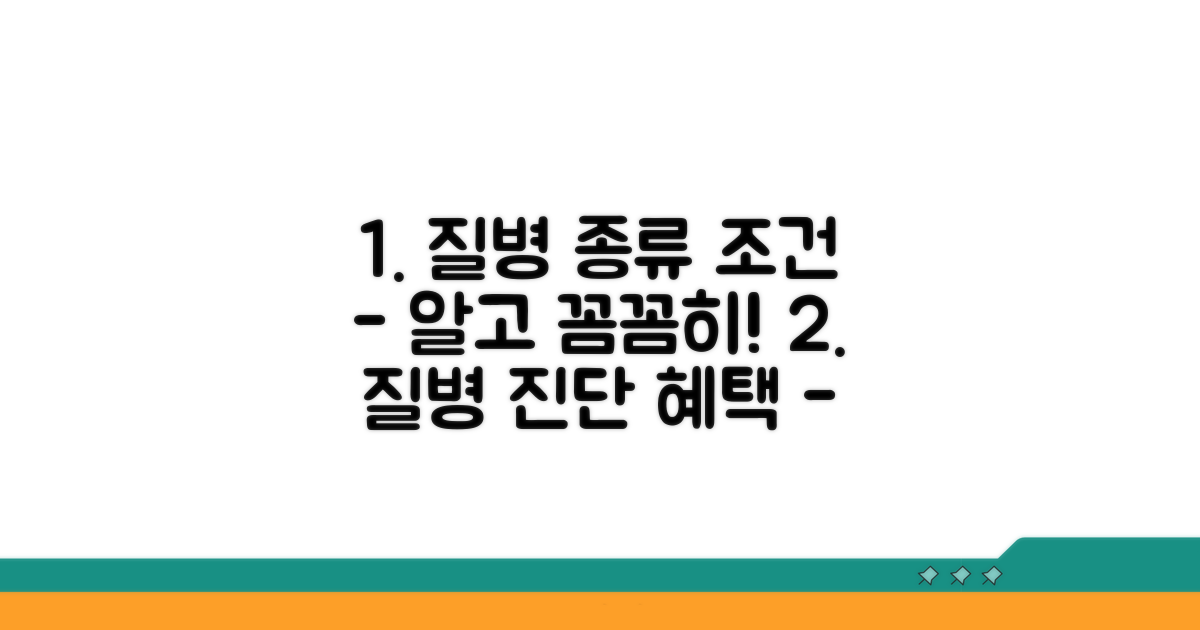 대상 질병 종류와 적용 조건 분석