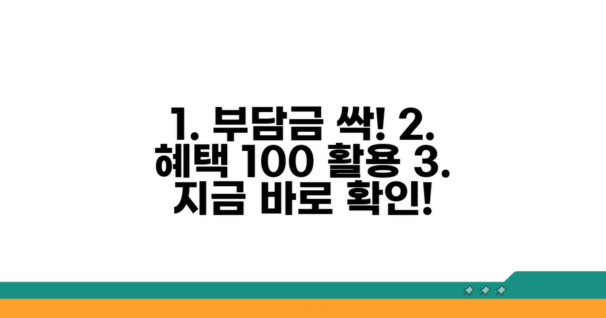 본인 부담금 경감 혜택 완벽 활용