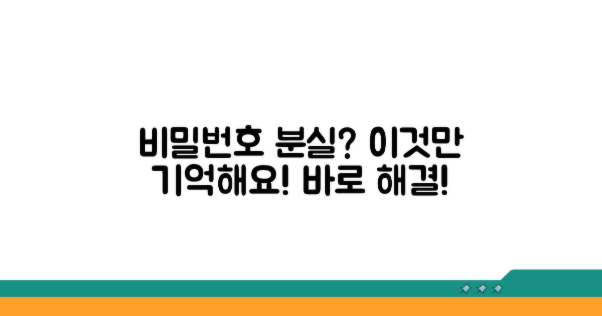 비밀번호 분실 시 대처 요령