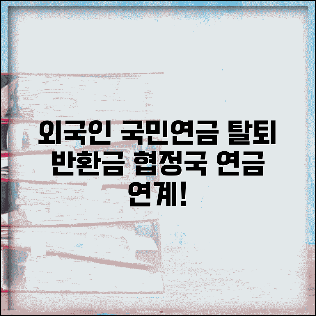 외국인 국민연금 탈퇴 | 외국인 국민연금 반환일시금 신청과 협정국 연금 연계