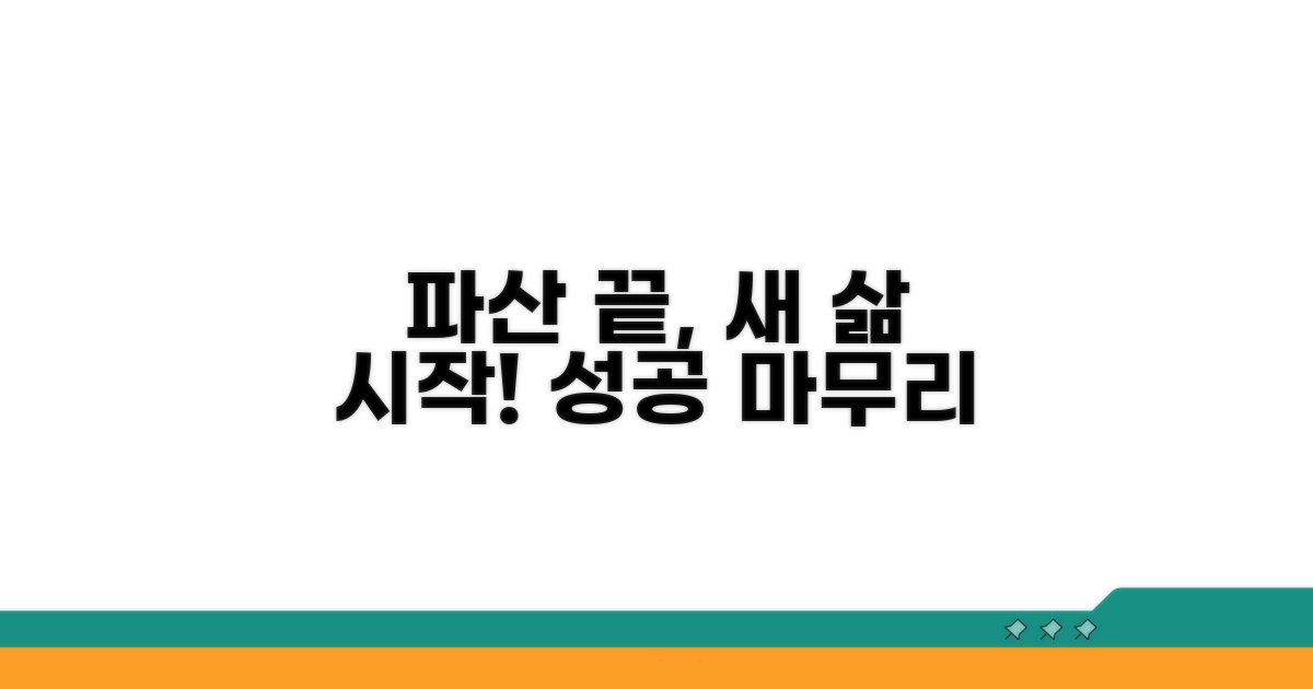 파산 신청 후 성공적인 마무리