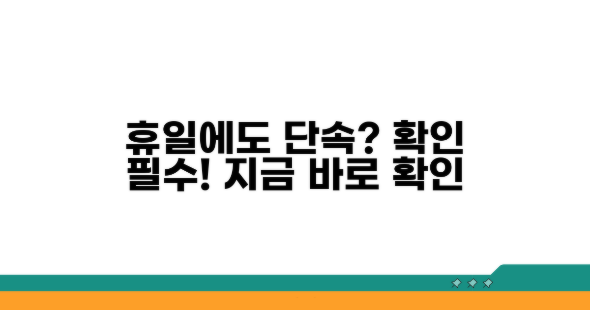 휴일에도 단속될까? 확인하기
