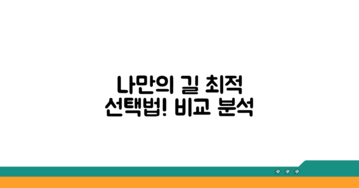 개인 선호도별 경로 비교 및 선택