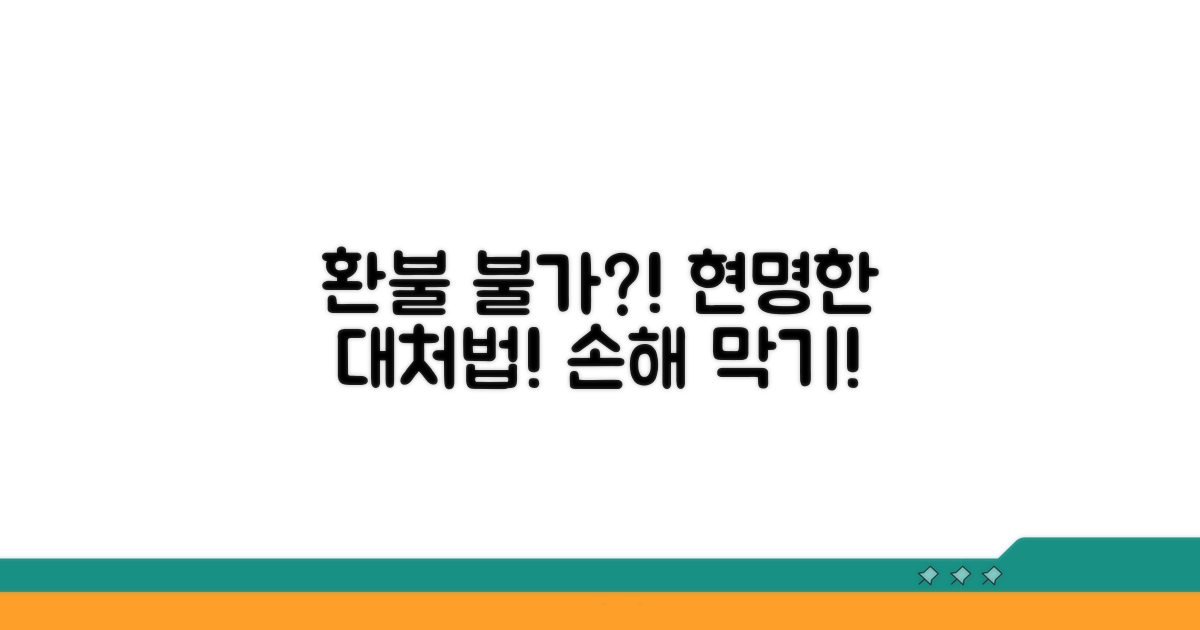 환불 불가 상품, 현명하게 대처하기