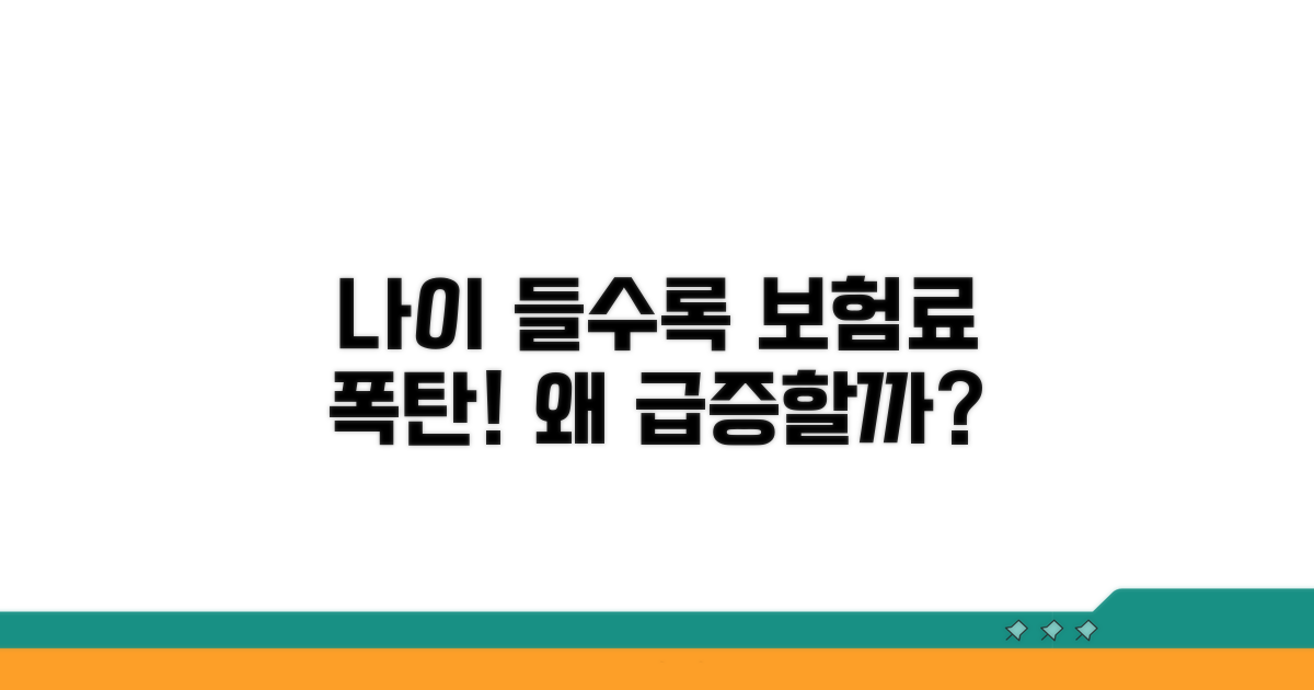 나이 들수록 보험료 급증하는 이유