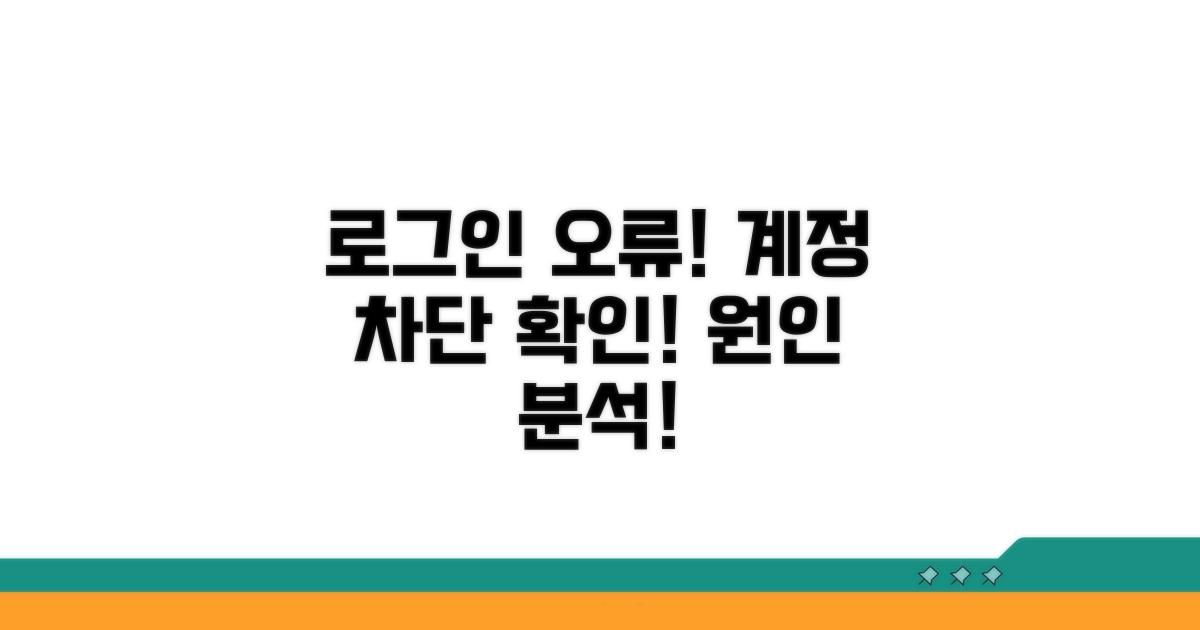 로그인 실패 원인과 계정 차단 확인
