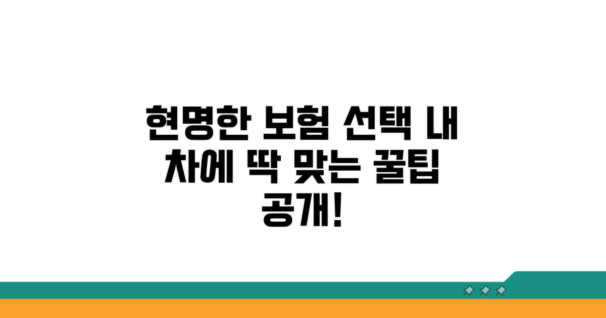 현명한 자동차보험 선택 전략