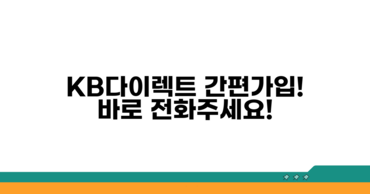 KB다이렉트 전화번호와 편리한 가입