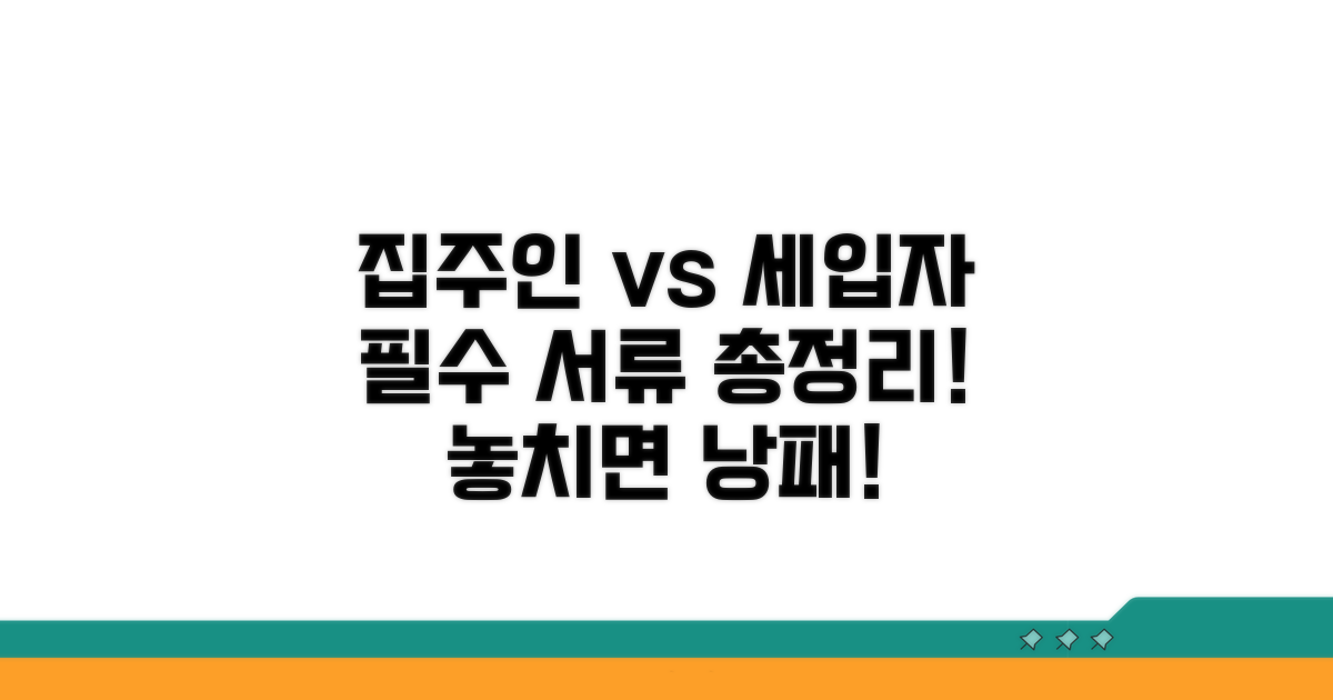 집주인과 세입자, 각각 필요한 서류