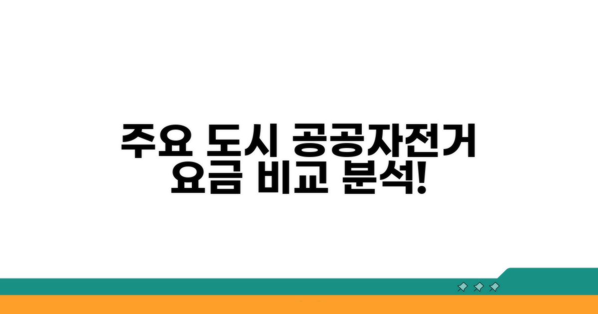 주요 도시별 공공자전거 요금 분석