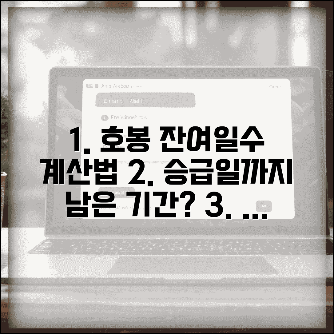 호봉 잔여일수 계산법 | 호봉 승급일까지 남은 기간과 일할 계산 방법