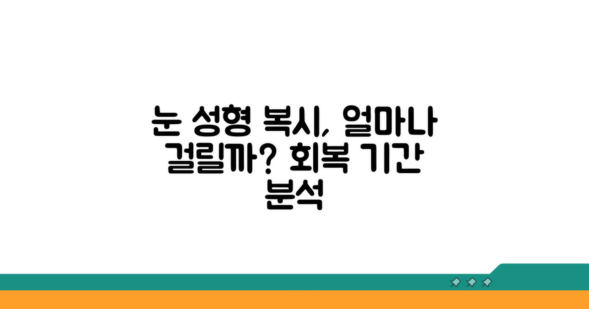 눈 성형 후 복시, 얼마나 걸릴까?