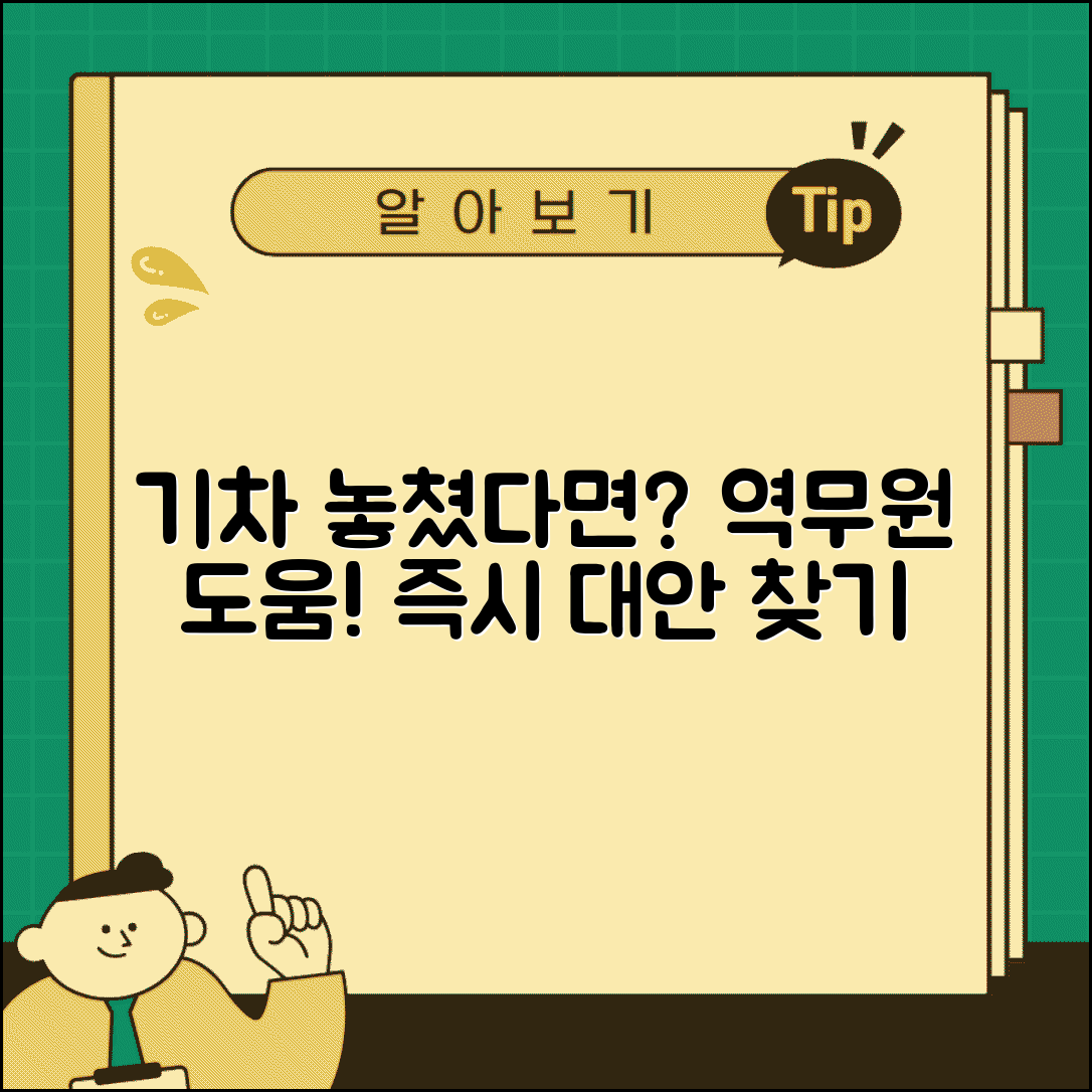 기차 놓쳤을 때 역무원 도움 | 기차역에서 즉시 도움받고 대안 교통편 안내받기