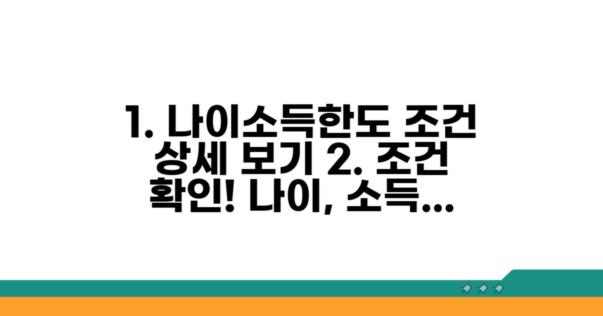 나이, 소득, 한도 상세 조건 보기