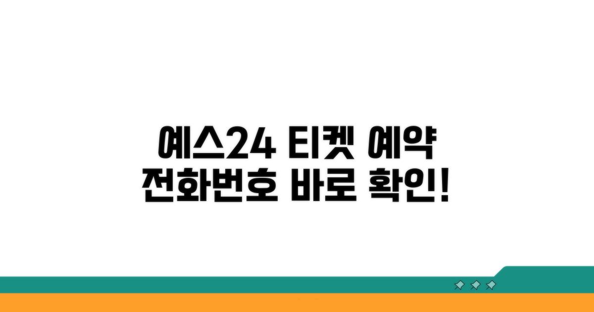 예스24 티켓 예약 전화번호 확인