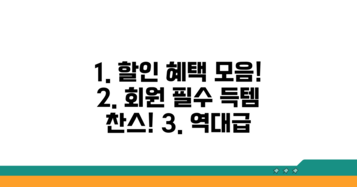 회원 할인 혜택 총정리