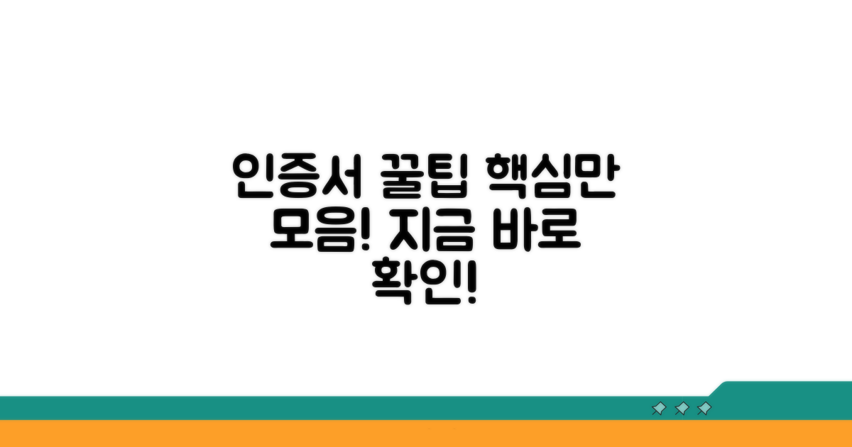 인증서 활용 꿀팁 모음