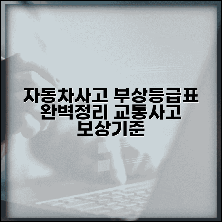 자동차사고 부상등급표 | 교통사고 상해 등급 보상기준 완벽정리