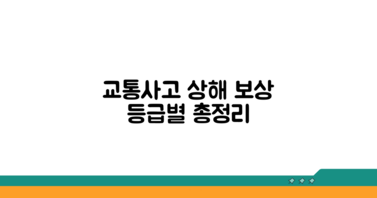 교통사고 상해 등급별 보상 기준